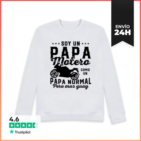 Sudadera Unisex Papa Motero Regalo Día Del Padre LaTostadora