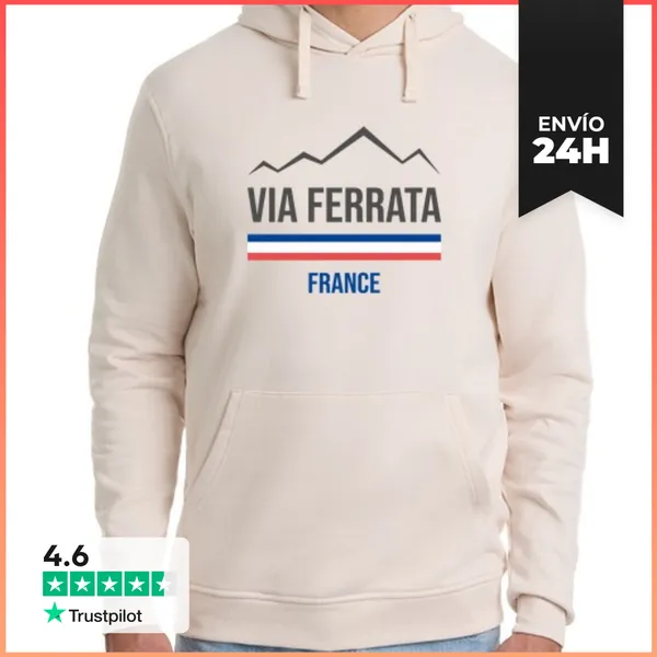 Sudadera Unisex Con Capucha Via Ferrata France LaTostadora