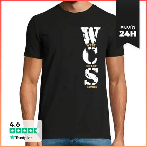 Camiseta Hombre Clásica West Coast Swing Dancing LaTostadora