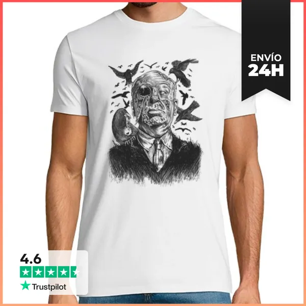 Camiseta Hombre Clásica Ataque De Pájaro LaTostadora