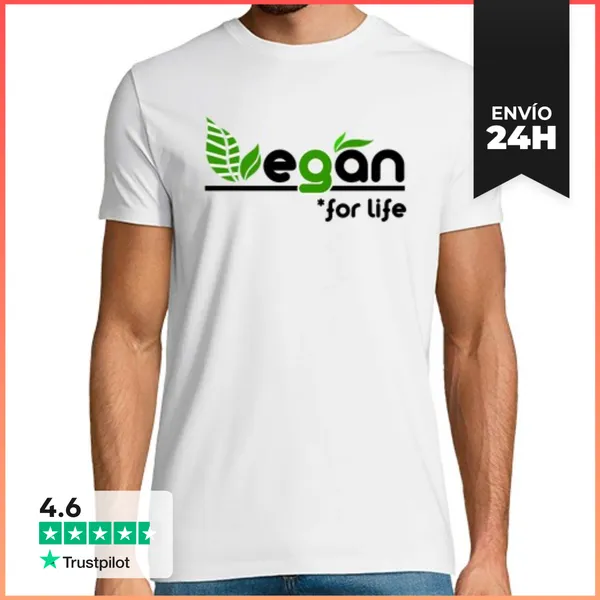 Camiseta Hombre Clásica Vegano Para La Vida LaTostadora