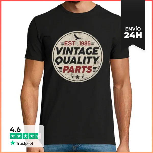 Camiseta Hombre Clásica Vintage 1985 Regalo De Cumpleaños