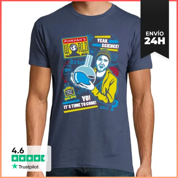 Camiseta Hombre Clásica Pinkman World LaTostadora