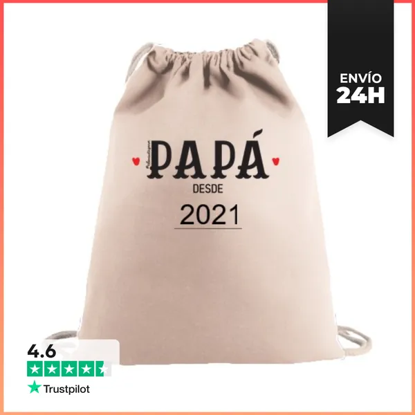 Mochila Saco Con Cuerdas Papá Desde LaTostadora