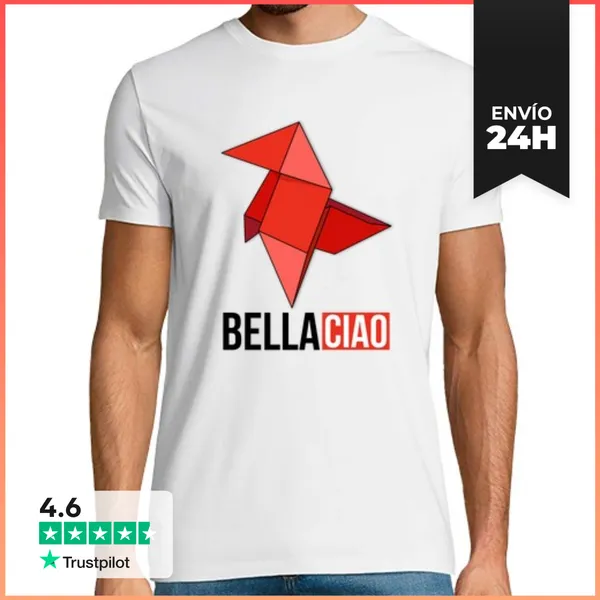 Camiseta Hombre Clásica Bella Ciao LaTostadora