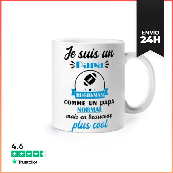 Taza Fuerza Y Orgullo De Papá Rugby LaTostadora