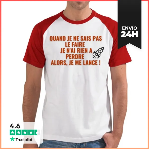 Camiseta Hombre, Estilo Béisbol Cuando No Sé Cómo Hacerlo No