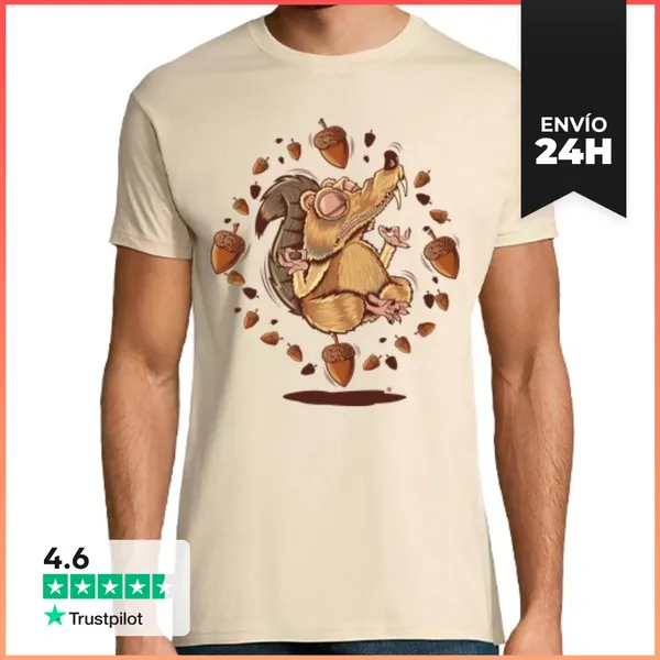 Camiseta Hombre Clásica Acorn Yoga LaTostadora