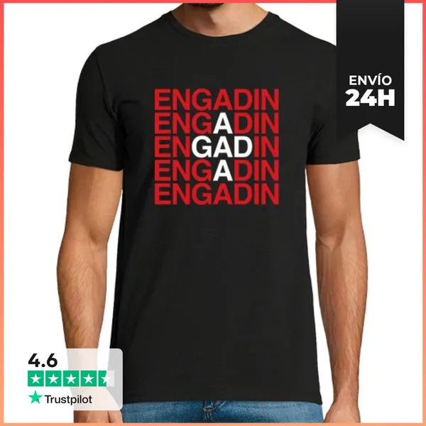 Camiseta Hombre Clásica Engadina Suiza Schweiz Suiza LaTostadora