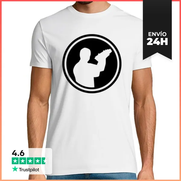 Camiseta Hombre Clásica Agitador Camarero LaTostadora