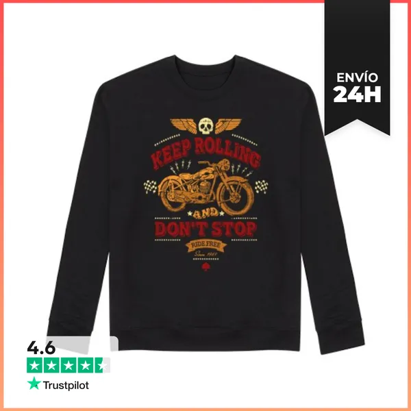 Sudadera Unisex Keep Rolling And Don't Stop LaTostadora