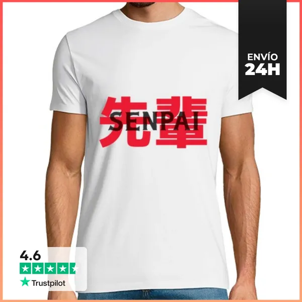Camiseta Hombre Clásica Anime Japonés Senpai LaTostadora
