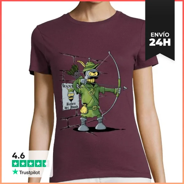 Camiseta Mujer Clásica Roben Der Hood LaTostadora