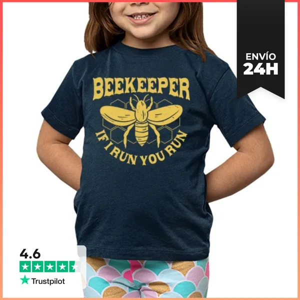 Camiseta Clásica Para Niños Apicultura-si-yo-corro-tú-corres
