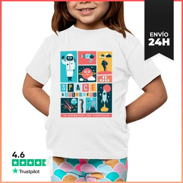 Camiseta Clásica Para Niños Aventuras Espaciales LaTostadora