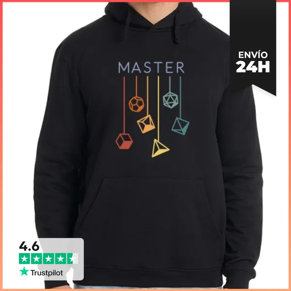 Sudadera Unisex Con Capucha Diseño De Rpg Maestro De Dados
