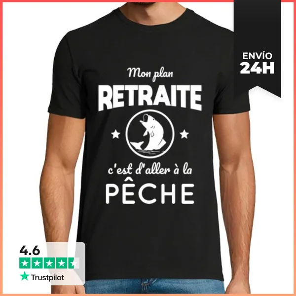 Camiseta Hombre Clásica Mi Plan De Jubilación Ir A Pescar