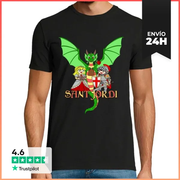 Camiseta Hombre Clásica Sant Jordi LaTostadora