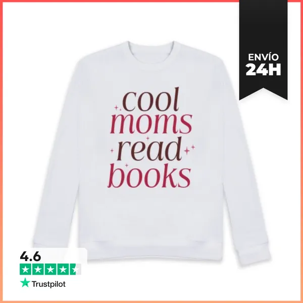 Sudadera Unisex COOL MOMS READ BOOKS LaTostadora