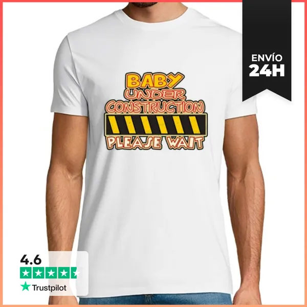 Camiseta Hombre Clásica BEBE EN CONSTRUCCION 2 LaTostadora