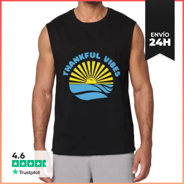 Camiseta Sin Mangas Camiseta De Vibraciones Agradecidas