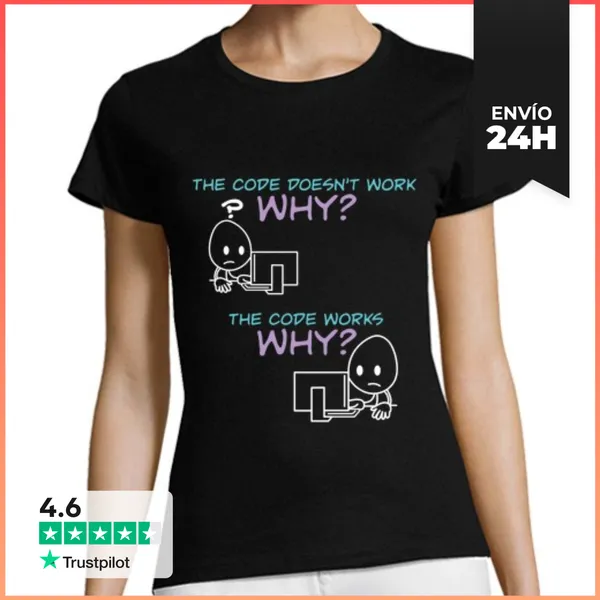 Camiseta Mujer Clásica El Código Del Programador Funciona Por