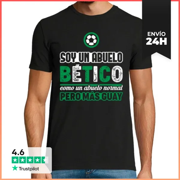 Camiseta Hombre Clásica Abuelo Bético, Día Del Padre LaTostadora