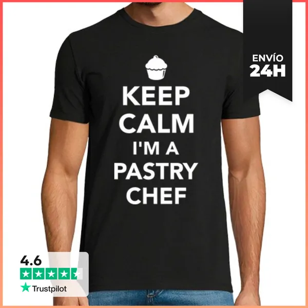 Camiseta Hombre Clásica Mantén La Calma Soy Un Pastelero