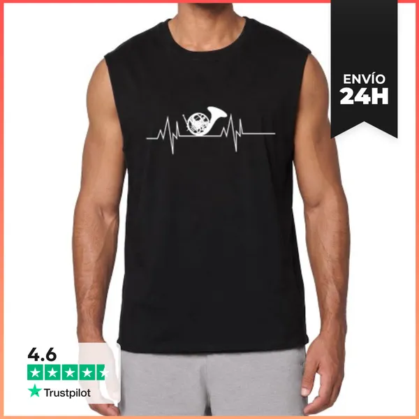 Camiseta Sin Mangas Latido Del Corazón De La Trompa LaTostadora