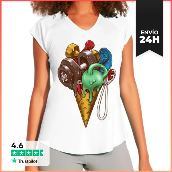 Camiseta Deportiva Mujer Entrenamiento Helado LaTostadora