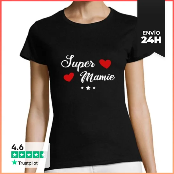 Camiseta Mujer Clásica Super Abuela Abuela Idea De Regalo