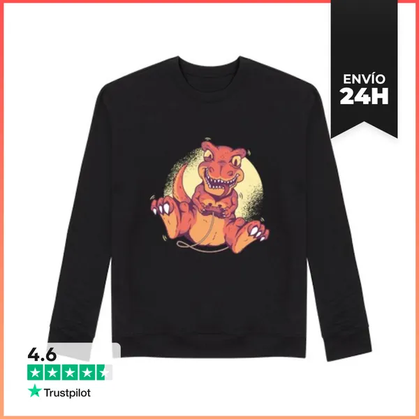 Sudadera Unisex Videojuegos Dino Rex Lindo Regalo De Ju