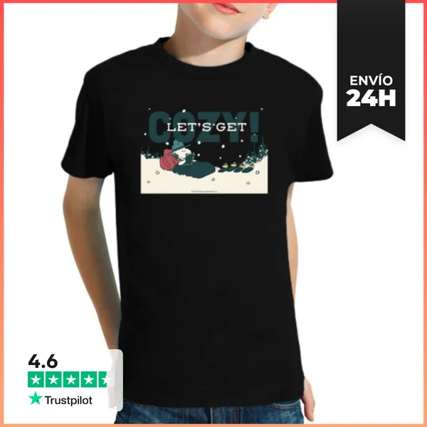 Camiseta Clásica Para Niños Snoopy Lets Get Cozy LaTostadora