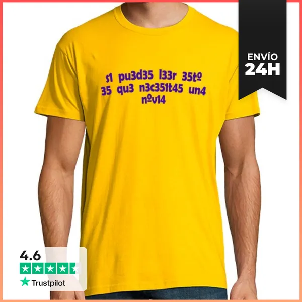 Camiseta Hombre Clásica Si Puedes Leer Esto LaTostadora