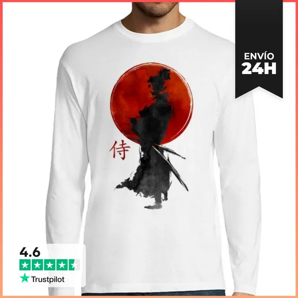 Camiseta Hombre Manga Larga Samurai LaTostadora