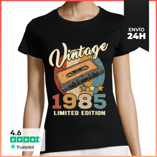 Camiseta Mujer Clásica Vintage 1985 Limited Edition LaTostadora