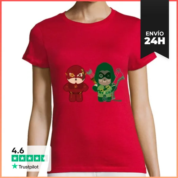 Camiseta Mujer Clásica TheFlash - Flecha Verde LaTostadora