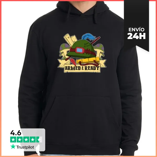 Sudadera Unisex Con Capucha Armed And Ready LaTostadora