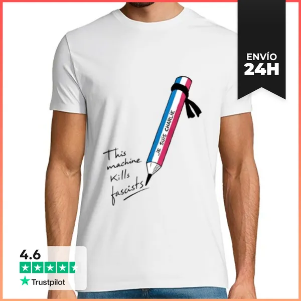 Camiseta Hombre Clásica JE SUIS CHARLIE LaTostadora
