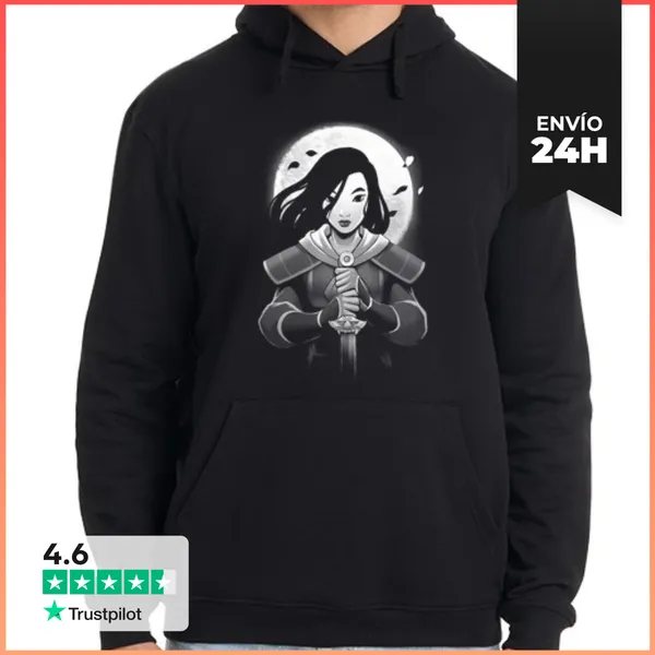 Sudadera Unisex Con Capucha Mulan Sword - Chinese Dragon Girl