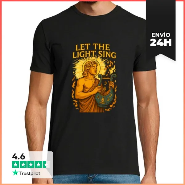 Camiseta Hombre Clásica Deja Que La Luz Cante LaTostadora