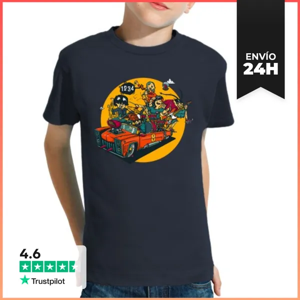 Camiseta Clásica Para Niños Rock Car LaTostadora