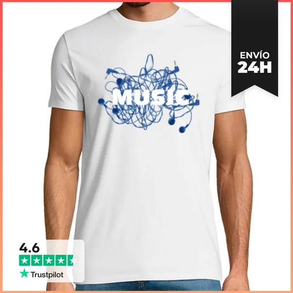 Camiseta Hombre Clásica Music LaTostadora