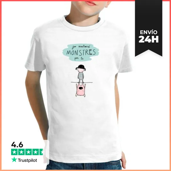 Camiseta Clásica Para Niños Jo Mataré Monstres Per Tu LaTostadora
