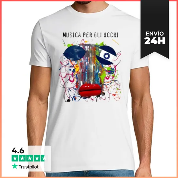 Camiseta Hombre Clásica Música Para Los Ojos 19 LaTostadora