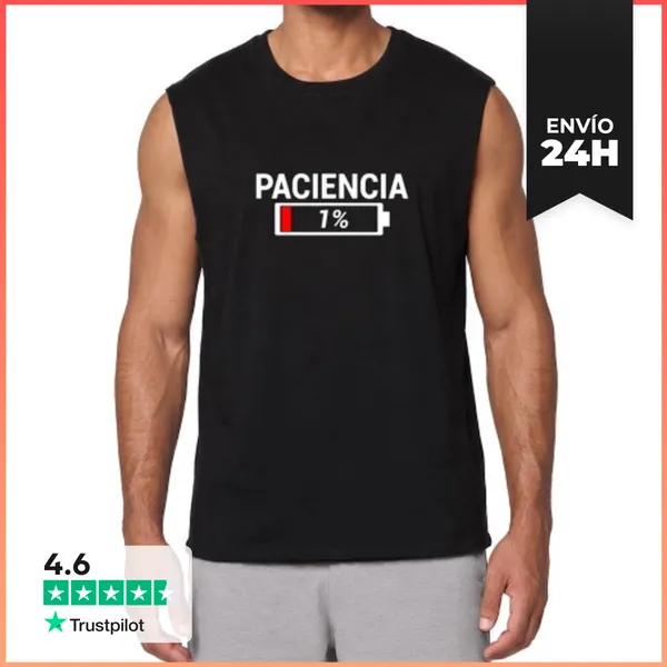 Camiseta Sin Mangas Paciencia 1 Para Hombres Mujeres Adoles