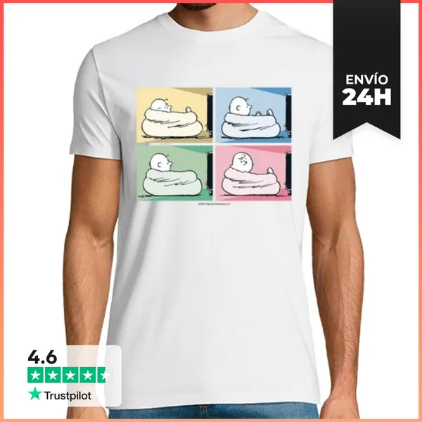 Camiseta Hombre Clásica Charlie Brown Tv LaTostadora