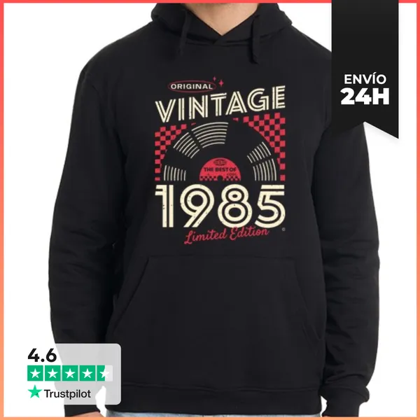 Sudadera Unisex Con Capucha VINTAGE 1985 LaTostadora
