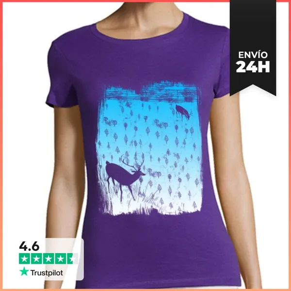 Camiseta Mujer Clásica Noche De Invierno LaTostadora