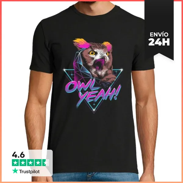 Camiseta Hombre Clásica Búho Sí Camisa Para Hombre LaTostadora